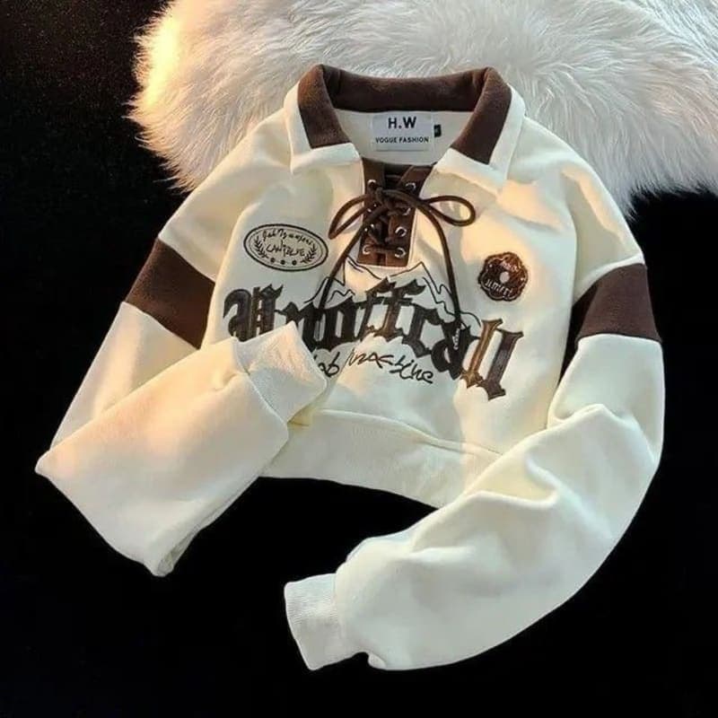 Buzo Cropped Universitario Vintage - miniatura 2