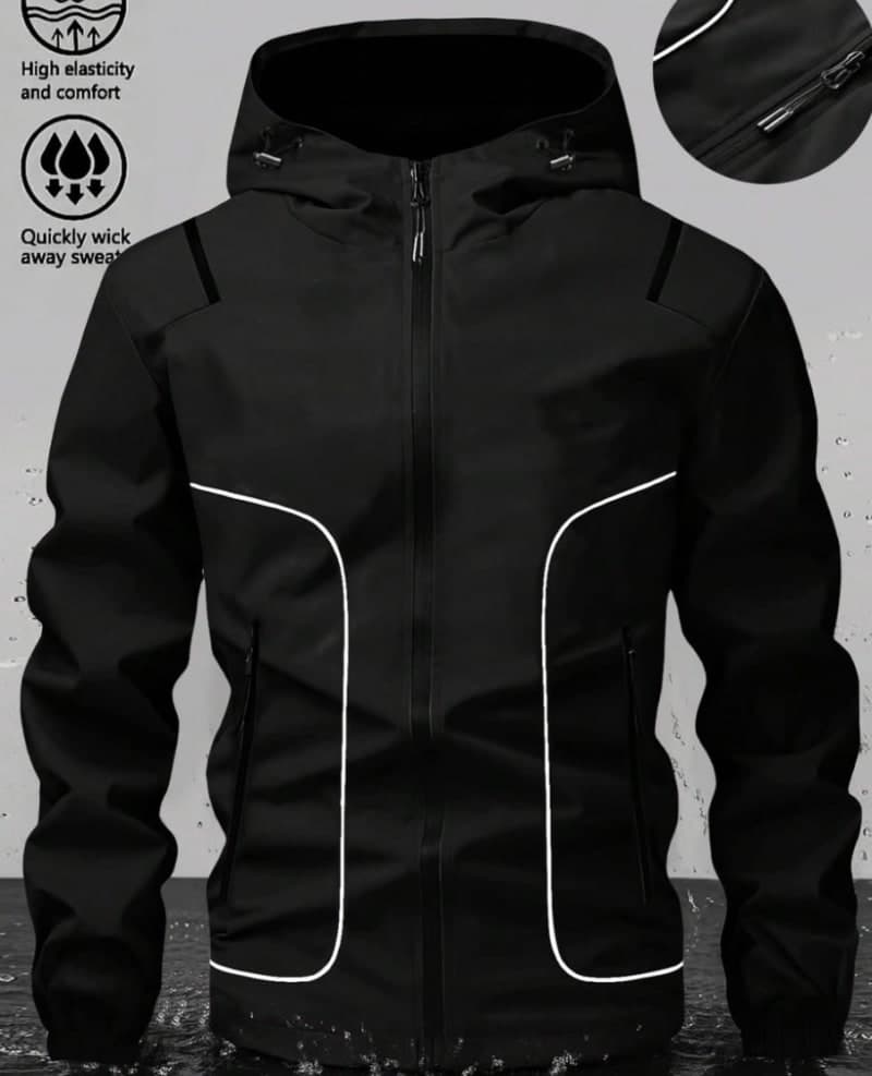 Chaqueta Urbana Reflectiva Negra